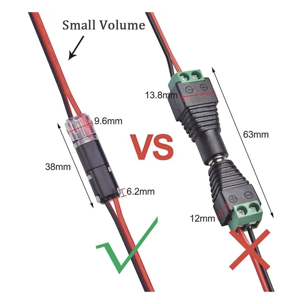 Bolsa con 25 conectores / Enchufables / Para 2 cables / compatibles en calibre 22 al 18 AWG