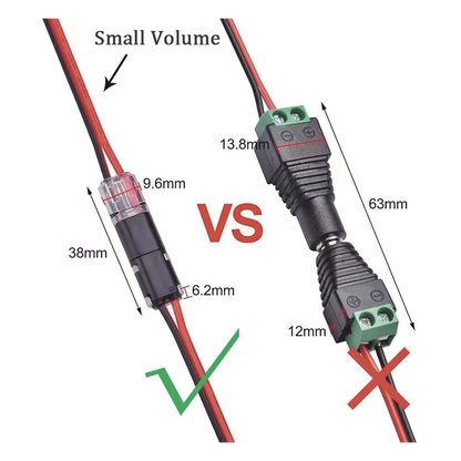 Bolsa con 25 conectores / Enchufables / Para 2 cables / compatibles en calibre 22 al 18 AWG