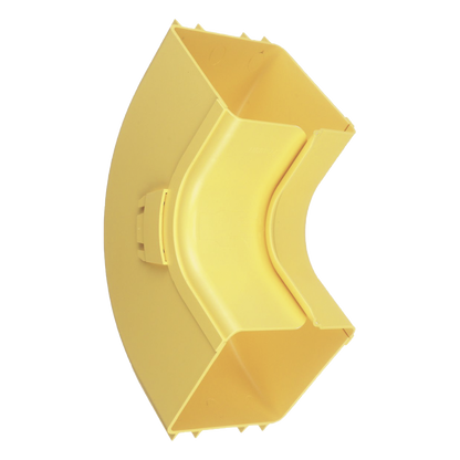 Bajada Vertical Interior de 90º con Tapa, Para uso con Canaletas 4X4 FiberRunner™, Color Amarillo