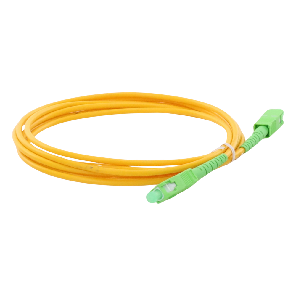 Jumper de Fibra Óptica Monomodo SC/APC-SC/APC Simplex de 3 Metros (9.84 Pies), 3mm