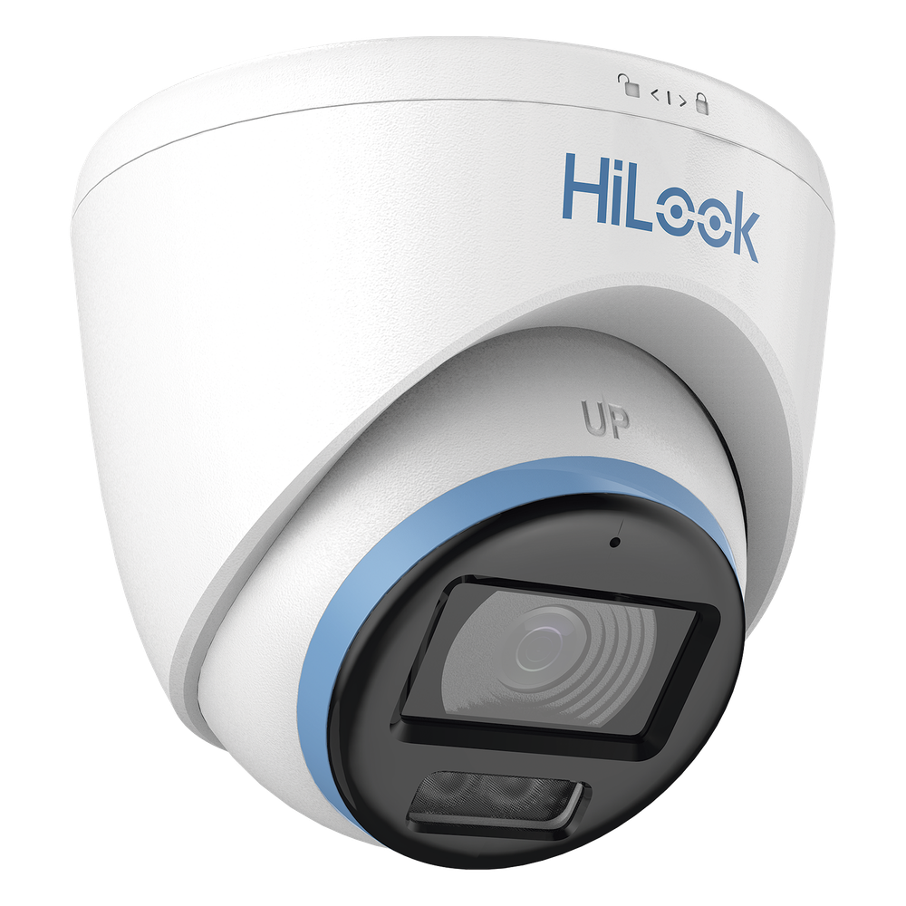 [Dual Light + ColorVu] Turret TurboHD 3K / 5 Megapixel / Lente 3.6 mm / 40 mts IR EXIR + 40 mts Luz Blanca / Micrófono Integrado / Exterior IP67