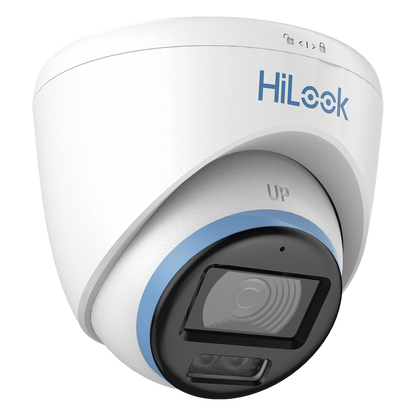 [Dual Light + ColorVu] Turret TurboHD 3K / 5 Megapixel / Lente 3.6 mm / 40 mts IR EXIR + 40 mts Luz Blanca / Micrófono Integrado / Exterior IP67