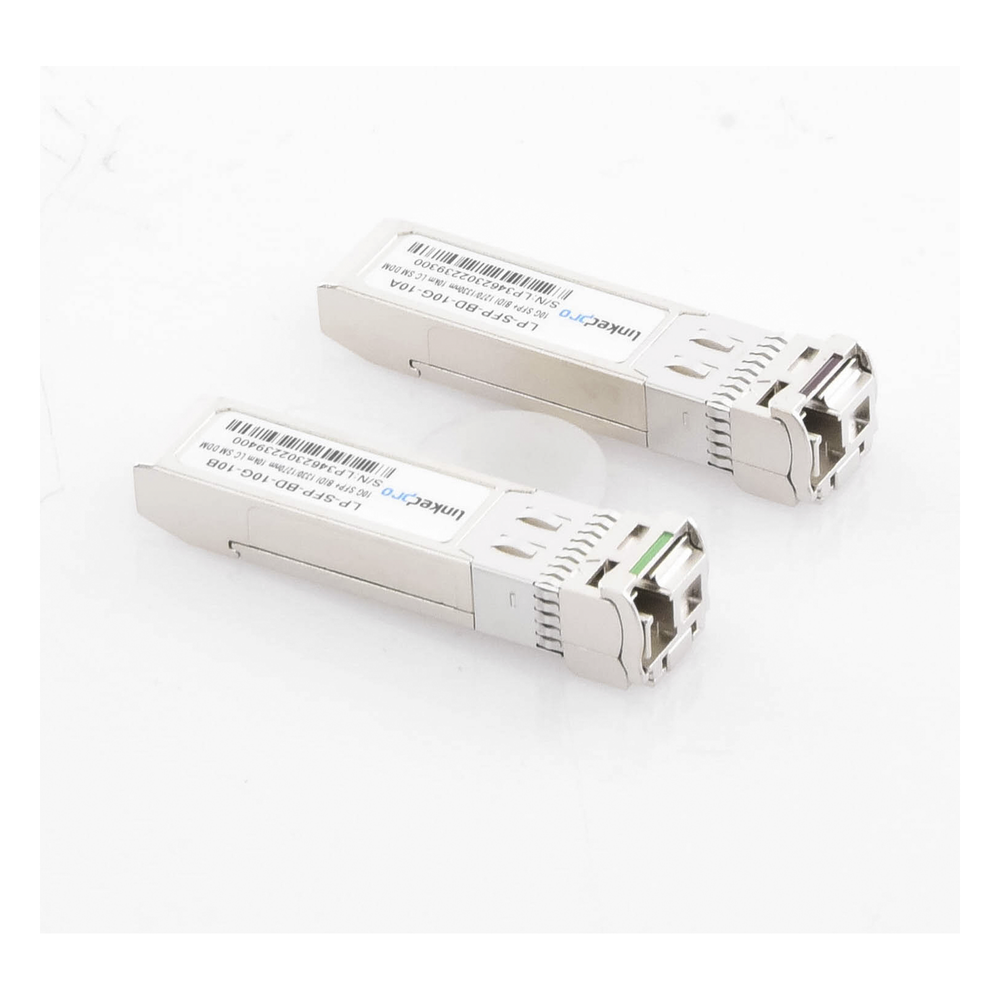 Transceptores Ópticos Bidireccionales SFP+ (Mini-Gbic) / Monomodo 1270 & 1330 nm / 10 Gbps / 10GBASE-BX / Conector LC/UPC Simplex / DDM / Hasta 10 km