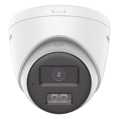 [Audio Bidireccional + Dual Light + ColorVu] Turret TURBOHD 3K (5 Megapixel) / Lente 2.8 mm / 40 mts IR EXIR + 40 mts Luz Blanca / Micrófono y Bocina