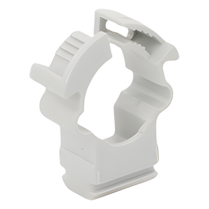 Soporte de collar (Abrazadera), PVC Auto-extinguible, cerrado para tubería de 16 mm