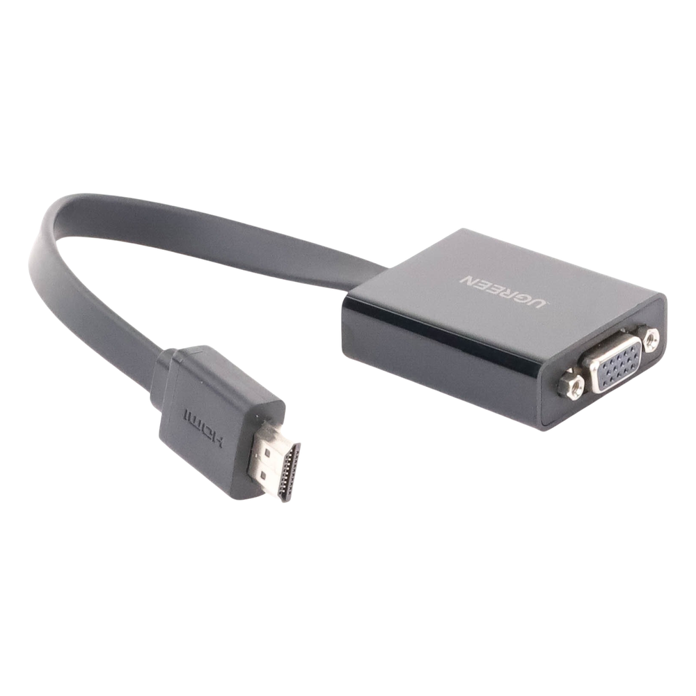 Adaptador HDMI a VGA / Resolución 1080P / Audio 3.5mm / Con Puerto Micro USB para Alimentación / Plug & Play / No Requiere Controlador / ABS