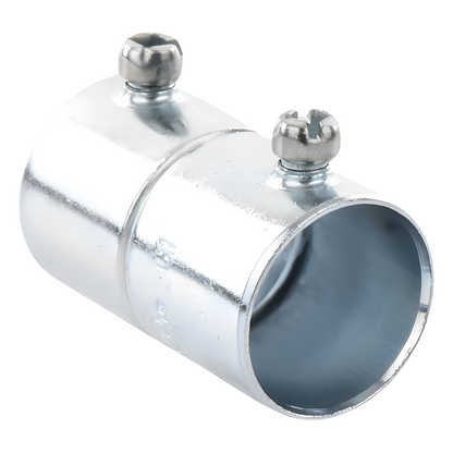 Cople 3/4" (19mm) Pared Delgada Con Tornillo (Tipo Americano) Galvanizado, Etiqueta Verde.