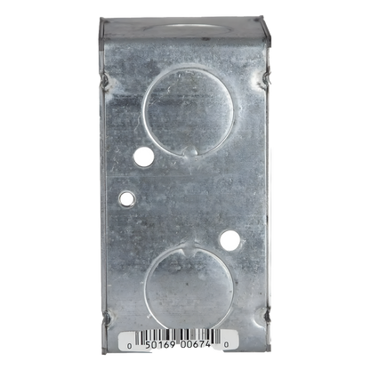 Caja (Chalupa) 4x2"/ Profundidad 2-1/8"/ 8 Entradas de 3/4"/Soldada
