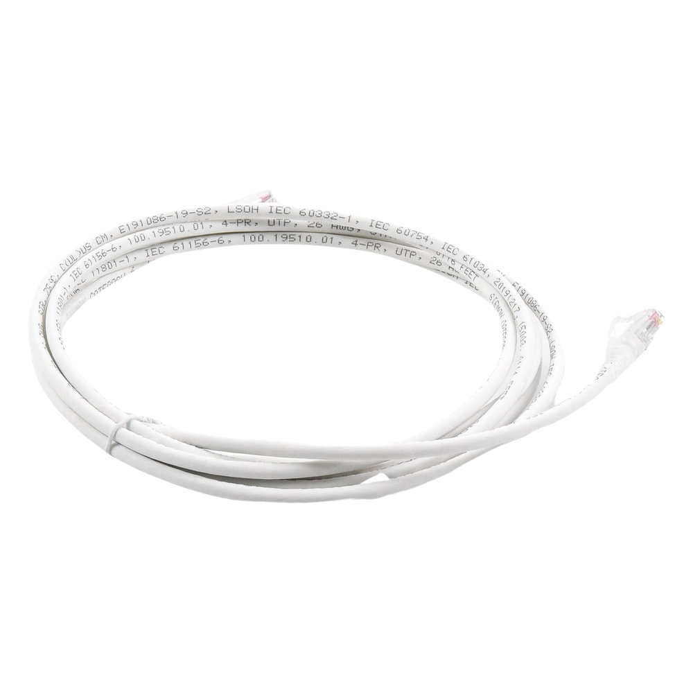 Patch Cord MC6 Modular Cat6 UTP, CM/LS0H, 3.05 Metros (10 Pies), Color Blanco, Versión Bulk (Sin Empaque Individual)