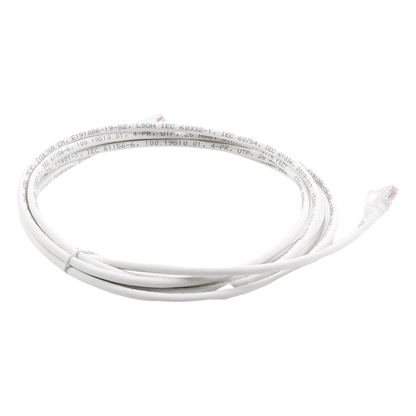 Patch Cord MC6 Modular Cat6 UTP, CM/LS0H, 3.05 Metros (10 Pies), Color Blanco, Versión Bulk (Sin Empaque Individual)
