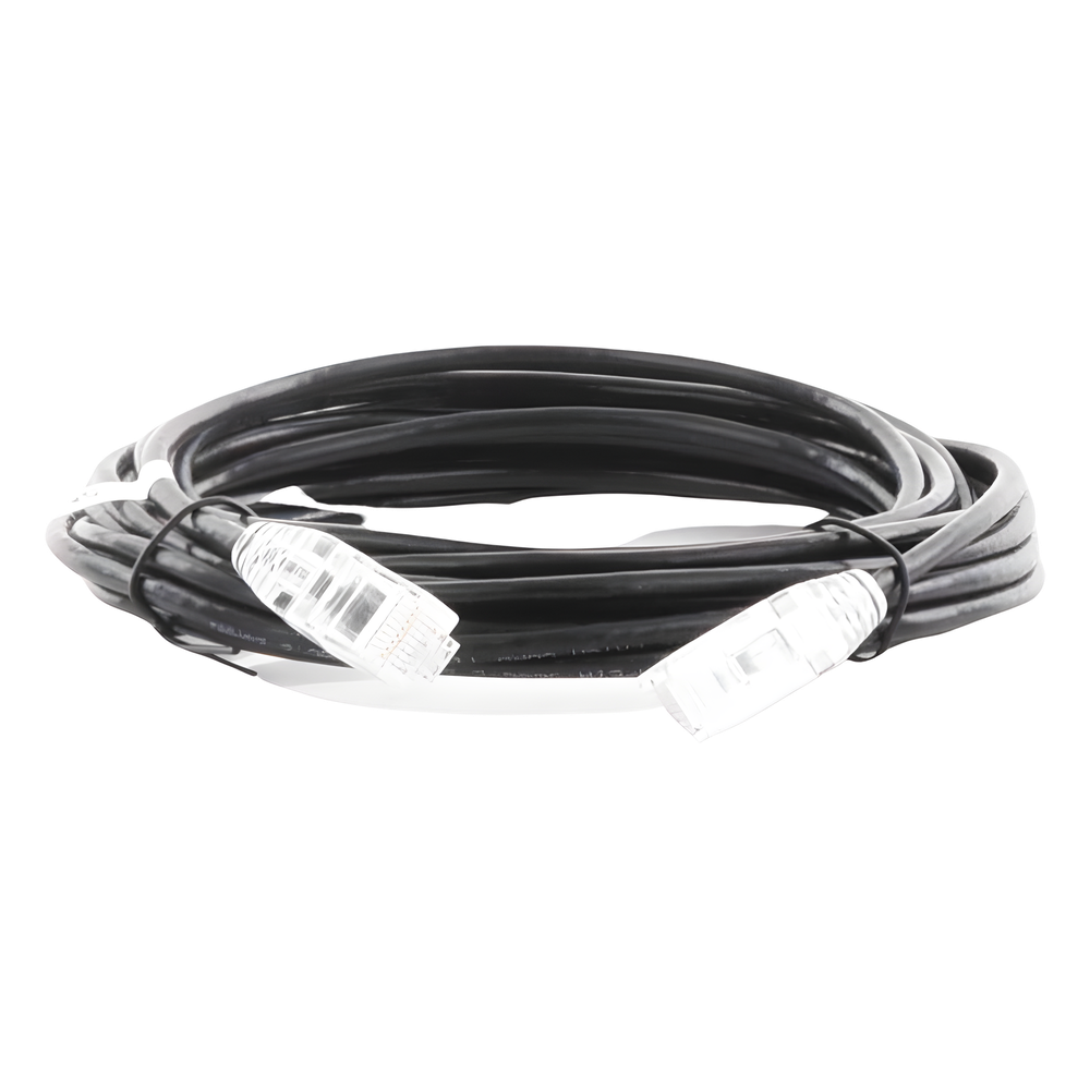 Cable de Parcheo Slim UTP Cat6A - 5 Metros (16.40 Pies) Negro, Diámetro Reducido (28 AWG)