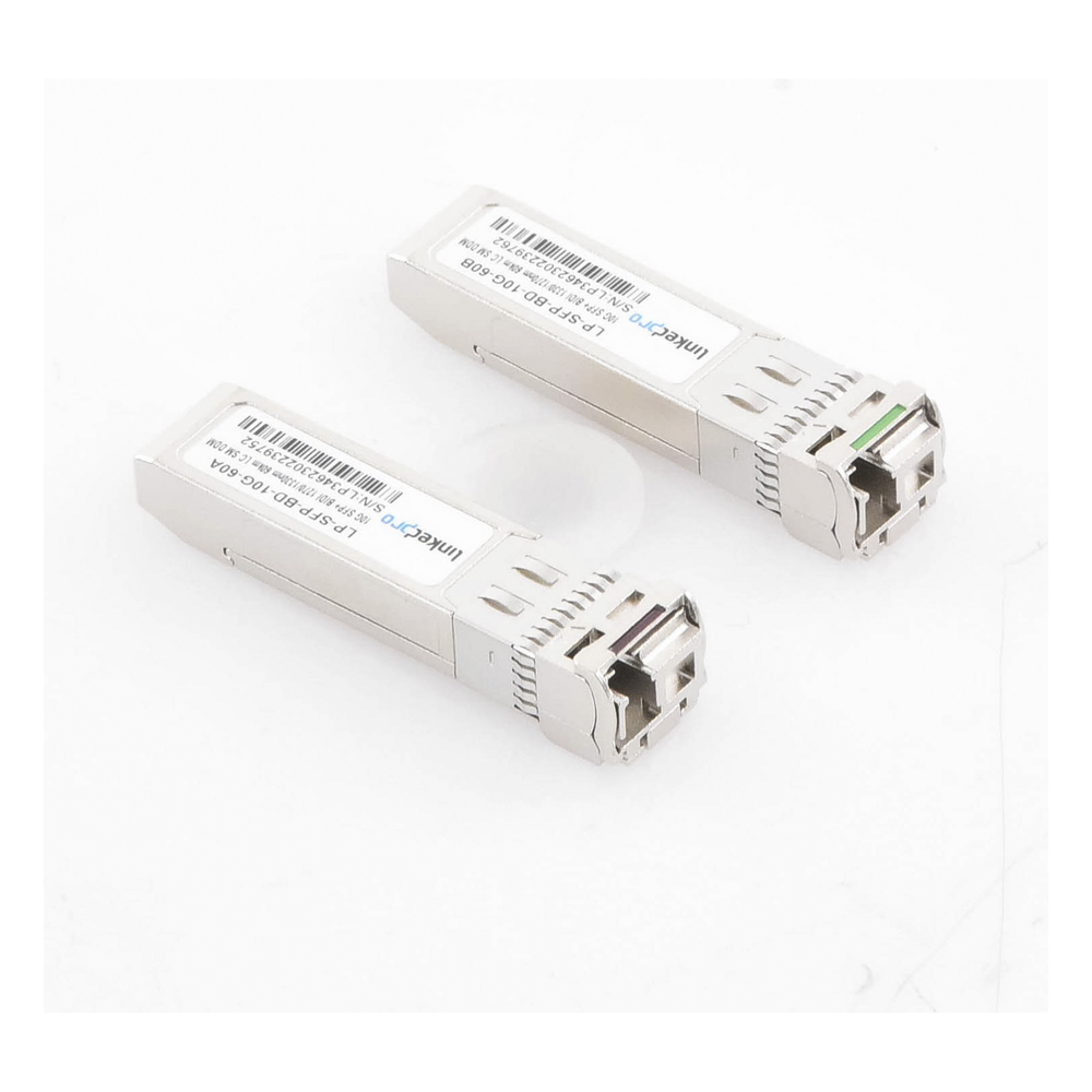 Transceptores Ópticos Bidireccionales SFP+ (Mini-Gbic) / Monomodo 1270 & 1330 nm / 10 Gbps / 10GBASE-BX / Conector LC/UPC Simplex / DDM / Hasta 60 km
