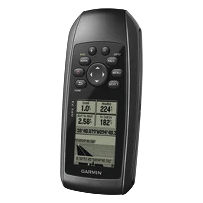 GPSMAP 73 Portátil / Pantalla LCD 4 Niveles de Gris / Resolución 128 x 160 Píxeles / Autonomía +18 Horas / Resistencia al Agua IPX7 / Receptor de