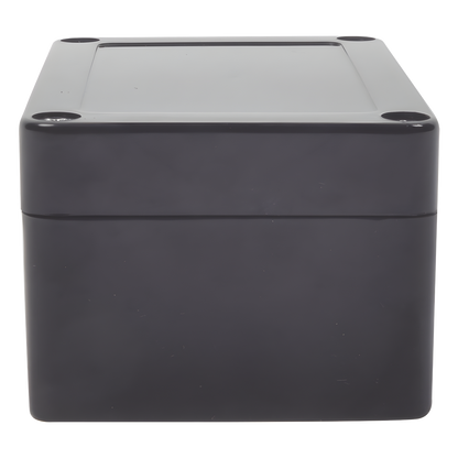 Gabinete Plástico Negro para Exterior (IP65) de 100 x 68 x 50 mm Cierre por Tornillos.