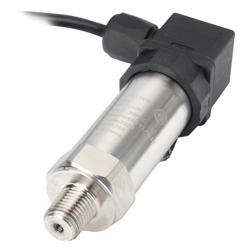 Sensor de presión industrial de 0 a 10 bar con salida analógica 0-10 V y conexión roscada NPT