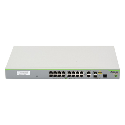 Switch PoE+ Administrable CentreCOM FS980M, Capa 3 de 16 Puertos 10/100 Mbps + 2 puertos RJ45 Gigabit/SFP Combo, 250W