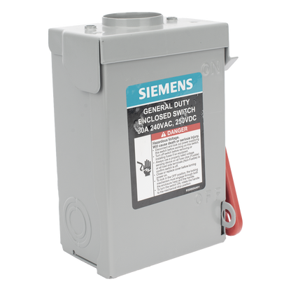 Interruptor de Seguridad GNF221RA, 240Vca, 2 polos, 30 Amp, sin portafusibles, Nema 3R.