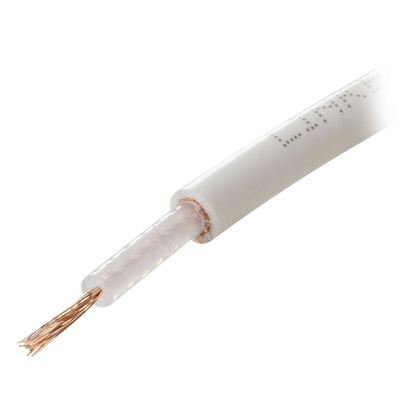 Carrete de 100 Metros (328.08 Pies) de Cable Tipo RG58AU, con Forro Blanco