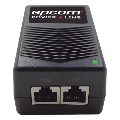 Adaptador de pared / Inyector PoE / 24 Vcc / 1 A / Controlado por chip IC / Protección contra OV, OC, SC, UV/ Fácil de instalar