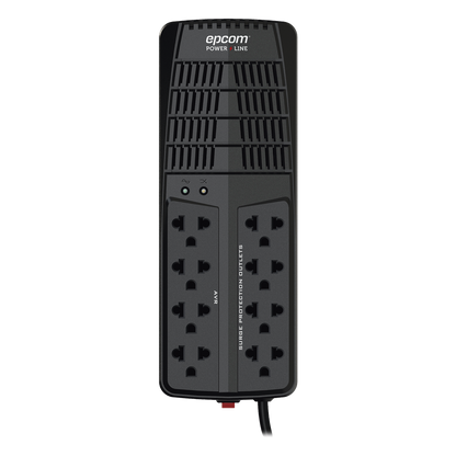 Regulador de Voltaje 1000 VA-500 W / 4 Contactos con AVR / 4 Contactos con Supresor de Picos / Protección RJ11