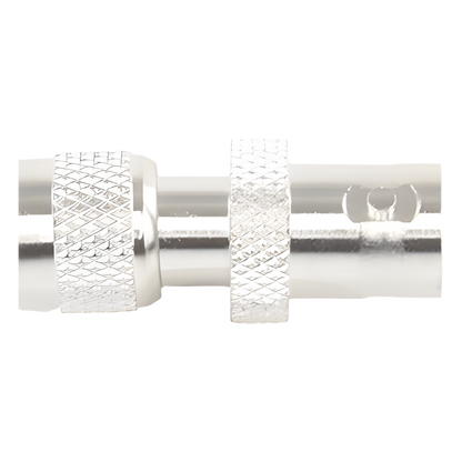 Adaptador en Línea, de Conector Mini UHF Macho a BNC Hembra, Níquel/ Oro/ Teflón