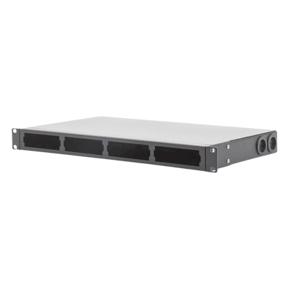 Distribuidor de Fibra Óptica Vacío 19 Pulgadas, Acepta 4 Placas Acopladoras de Linkedpro, Hasta 24 Fibras, 1UR, Incluye Charola de Empalme