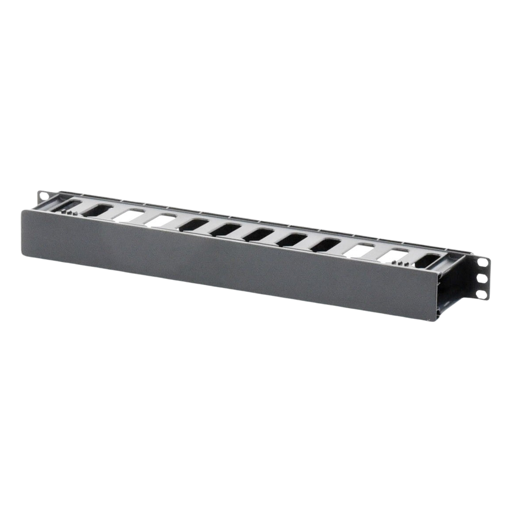 Organizador de Cables Horizontal de 1U para Rack de 19", Fabricado en Polímero Resistente a Deformaciones y Rayones
