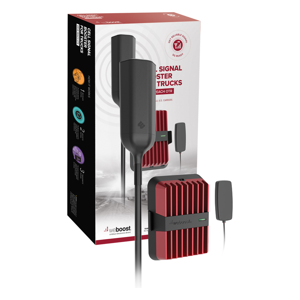 KIT Amplificador de Señal Celular 4G, 3G, VoLTE y Voz Convencional, Drive Reach OTR/ Especial para Tractocamión y Pick up Pesados/ Soporta múltiples