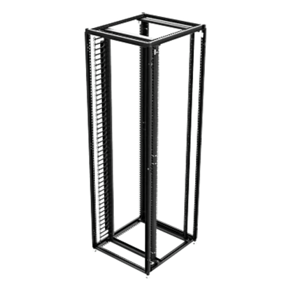 Organizador Vertical de Cables para Rack 45 UR (79 in) / Acero Negro RAL 9005 / Sección 95x208 mm (3.7x8.2 in) / Capacidad 726 Cables / Dedos cada