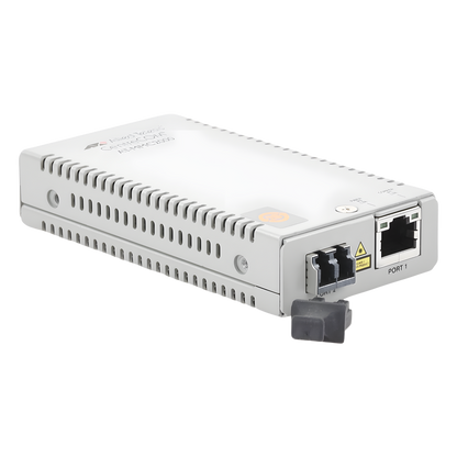 Convertidor de medios Gigabit Ethernet a fibra óptica, conector LC, multimodo (MMF), distancia de 220 hasta 500 m, con fuente de alimentación