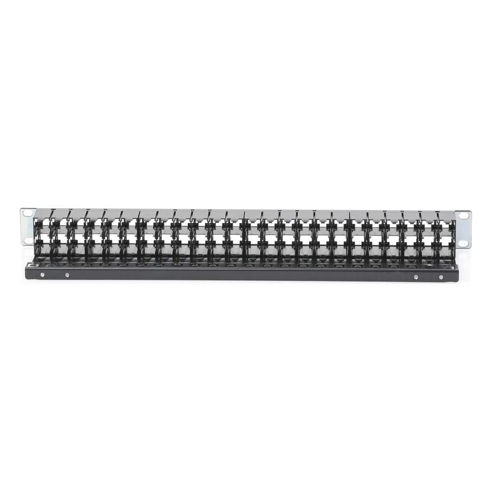 Patch Panel Z-Max de 48 Puertos, Blindado, Precargado con Jacks Categoría 6A, Plano, 1UR