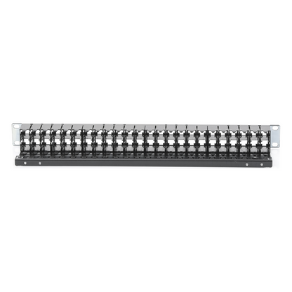 Patch Panel Z-Max de 48 Puertos, Blindado, Precargado con Jacks Categoría 6A, Plano, 1UR