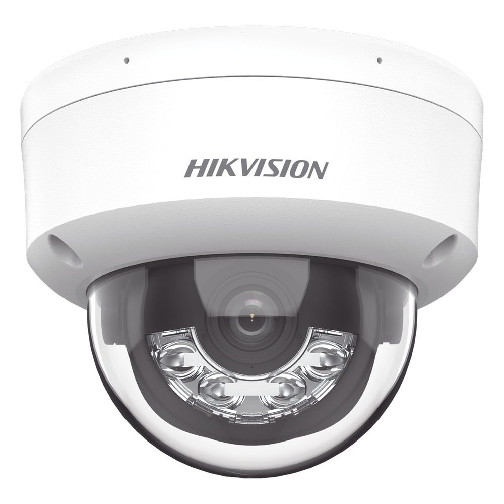 [Dual Light] Domo IP 6 Megapixel / Lente 2.8 mm / 30 mts IR + 30 mts Luz Blanca / Micrófono Integrado / ACUSENSE Lite / Exterior IP67 / H.265 / PoE