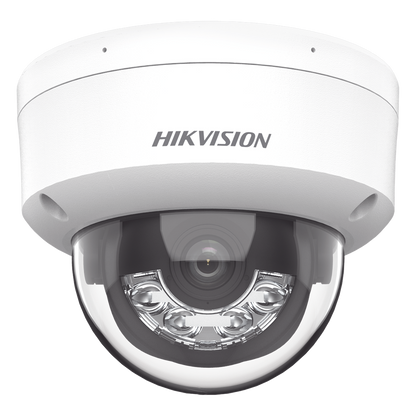 [Dual Light] Domo IP 6 Megapixel / Lente 2.8 mm / 30 mts IR + 30 mts Luz Blanca / Micrófono Integrado / ACUSENSE Lite / Exterior IP67 / H.265 / PoE