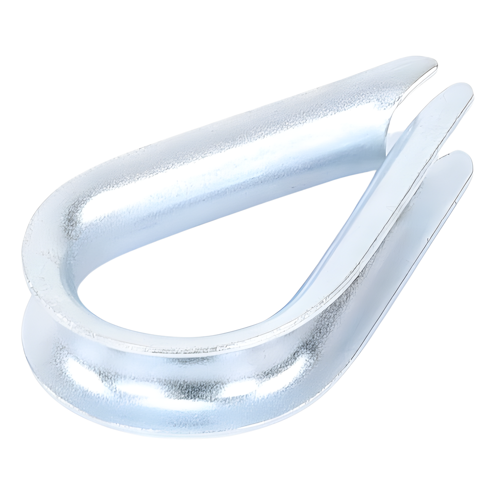 Cuello/ Guardacabo/ Rozadera para Cable de 1/4" de Acero Galv. por Inmersión