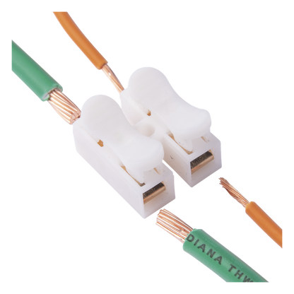 Conector tipo PUSH de 2 Contactos / Para una Conexión Rápida / Puentes de Cables