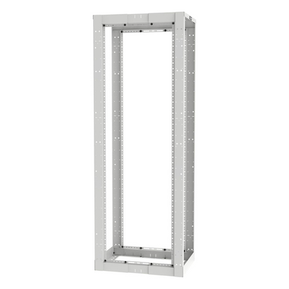 Rack de Cuatro Postes Estándar de 19", Rieles Roscados #12-24, Profundidad Ajustable de 23 a 42 in, 45 Unidades de Rack, Color Blanco