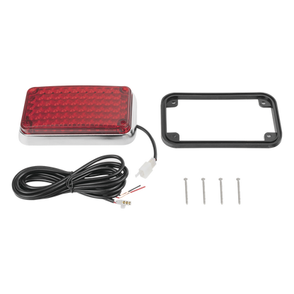 Luz de Advertencia de 6X4", Color Rojo, Ideal para Ambulancias