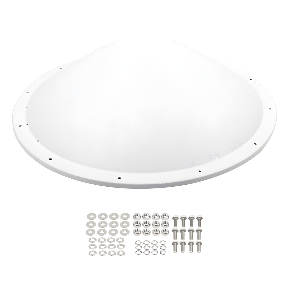 Kit de Antena y radomo, ganancia de 28 dBi, rango de frecuencia extendida (4.9 a 6.5 GHz), conectores SMA-macho inverso, incluye jumper, distancia de