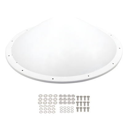 Kit de Antena y radomo, ganancia de 28 dBi, rango de frecuencia extendida (4.9 a 6.5 GHz), conectores SMA-macho inverso, incluye jumper, distancia de