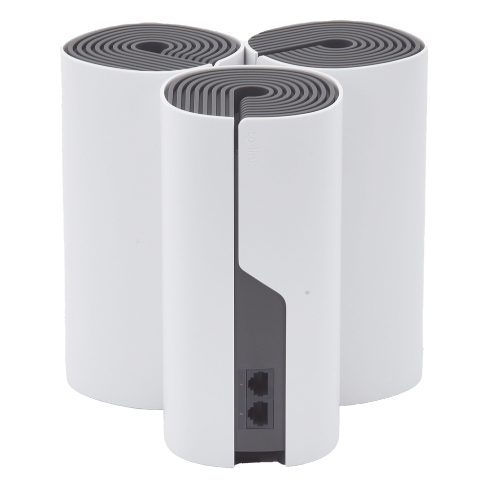 Kit de Router inalámbrico mesh Deco E4 para Hogar / Doble banda AC 1200 / 2 puertos 10/100 Mbps / Compatible con amazon alexa.