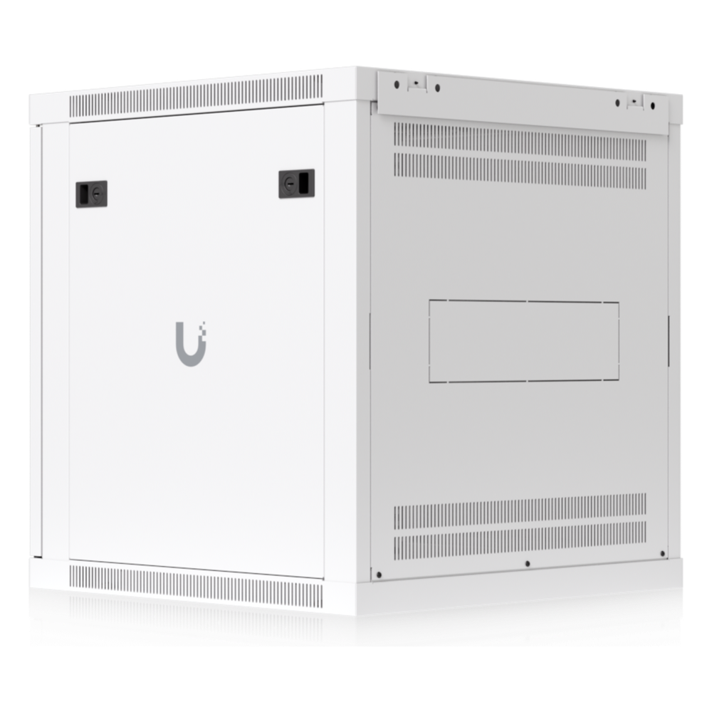UACC Rack Cabinet 12U (598 x 600 mm) - Gabinete Cerrado para Montaje en Pared con Puerta Frontal de Vidrio Templado, Totalmente Ensamblado con