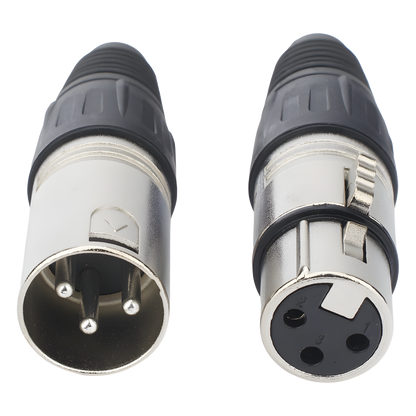 Kit Conector XLR Hembra + XLR Macho | Ideal para Conexiones de Micrófonos, Mezcladoras | Equipo de Audio Profesional