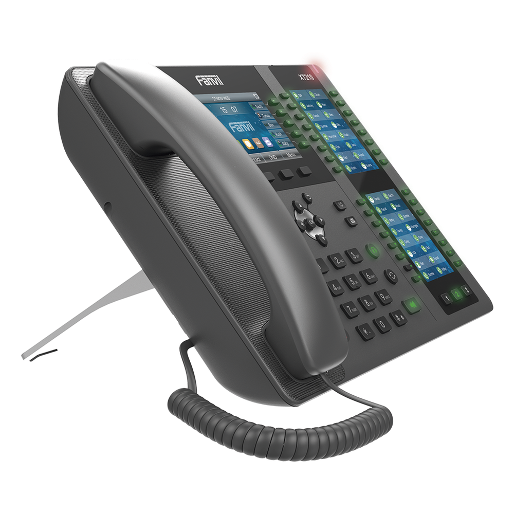 Teléfono IP ideal para recepción hasta 20 líneas SIP, PoE, 106 botones DSS, Bluetooth integrado para diademas, puertos Gigabit, soporta recepción