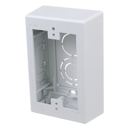 Caja de Pared Superficial, Uso Universal con Placas de Pared, con Cinta Adhesiva, Color Blanco