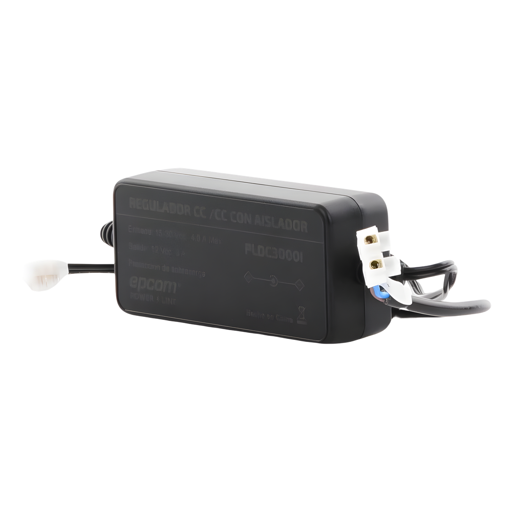 Regulador CC/CC | Entrada 15-30 Vcc | Salida 12 Vcc @ 3 A (36 W) | Protección contra Sobrecorriente y Cortocircuito | Conector tipo blok y Conector