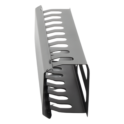 Organizador de Cables Horizontal de 2U para Rack de 19" con Cubierta Metálica