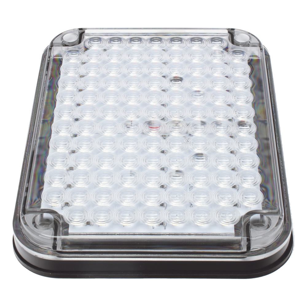 Luz de Advertencia de 9X7", Bicolor Rojo/Claro, Ideal para Ambulancias