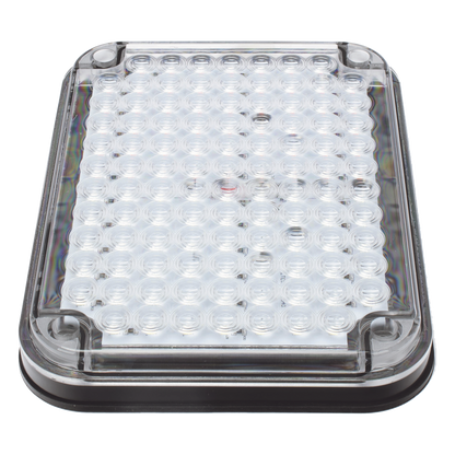 Luz de Advertencia de 9X7", Bicolor Rojo/Claro, Ideal para Ambulancias