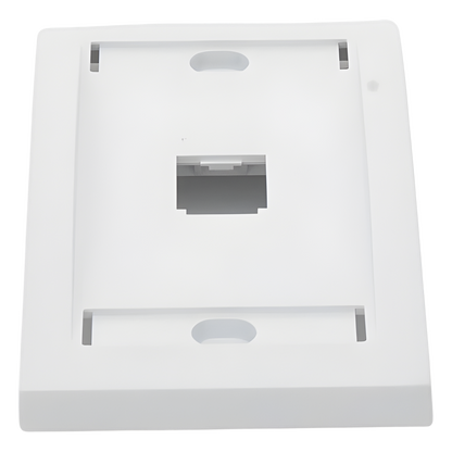 Placa de Pared Vertical Ejecutiva, Salida Para 1 Puerto Mini-Com, Con Espacios Para Etiquetas, Color Blanco